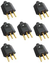 7 Plugue Macho 3 Pinos 10 A 2P+T MarGirius Preto