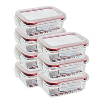 7 Pote Hemertico Vidro Frezzer Micro-ondas Organizador 640ml 7 Pote Hemertico Vidro Frezzer Micro-ondas Organizador 640ml