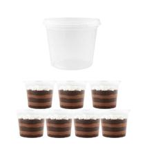 7 Potes Potinho 500ml Com Tampa Lacre Alta Vedação Redondo Transparente 7 Potes Potinho 500ml Com Tampa Lacre Alta Vedação Redondo Transparente