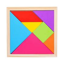 7 Quebra-cabeças Tangram De Madeira Coloridos, Brinquedo Educacional Para Meninos E Meninas,