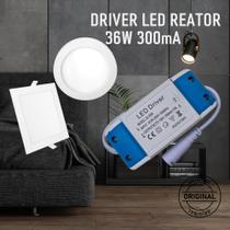 7 Reator Led Driver 36w/75-130v Plafon Embutir Sobrepor 300ma