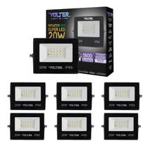 7 refletor led volter eco IP65 10w 6500k preto 900lm luz branco frio 7 refletor led volter eco IP65 10w 6500k preto 900lm luz branco frio