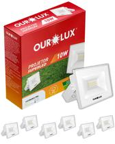 7 Refletor Projetor Led Branco 10w Cor da Luz Branco Frio 6500K Bivolt Ourolux