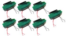 7 Sinaleira Lanterna Lateral Led Peixinho Caminhão Carreta Com Vigia Verde