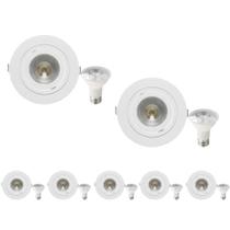 7 Spot Emb Face Plana PAR20 + 1 Lâmpada LED 6W 3000K E27 7 Spot Emb Face Plana PAR20 + 1 Lâmpada LED 6W 3000K E27