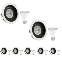 7 Spot Emb Red Recuo PAR20 + 1 Lâmpada LED 6W 2700K E27 7 Spot Emb Red Recuo PAR20 + 1 Lâmpada LED 6W 2700K E27