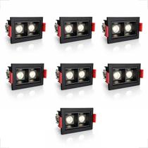 7 Spot Embutido Mini Duplo Led Downlight Recuado 4000k Bet86 7 Spot Embutido Mini Duplo Led Downlight Recuado 4000k Bet86