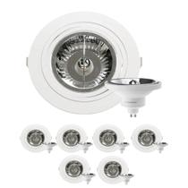 7 Spot Embutir Plana AR111 + Lâmpada LED 12W 4000K Save Energy 7 Spot Embutir Plana AR111 + Lâmpada LED 12W 4000K Save Energy