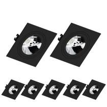 7 Spot Embutir Preto AR70 Base GU10 Bivolt Save Energy