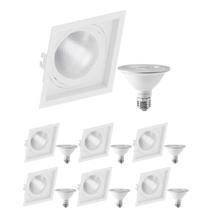 7 Spot Embutir Quadrado Recuo PAR30 + 1 Lâmpada LED 10W 6500K E27 7 Spot Embutir Quadrado Recuo PAR30 + 1 Lâmpada LED 10W 6500K E27