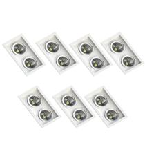 7 Spot Embutir Recuo P/2 Lamp AR11 GU10 Branco Save Energy