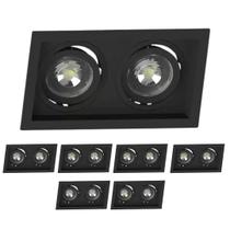 7 Spot Embutir Recuo Save Energy Duplo AR11 GU10 Preto 7 Spot Embutir Recuo Save Energy Duplo AR11 GU10 Preto