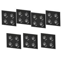 7 Spot Quadrado Quádruplo Lâmpada AR70 Save Energy Preto 7 Spot Quadrado Quádruplo Lâmpada AR70 Save Energy Preto
