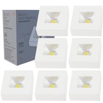 7 Spot Sobrepor Quadrado 5w Luz Branca Bivolt Luminária de Gesso Forro Avant 7 Spot Sobrepor Quadrado 5w Luz Branca Bivolt Luminária de Gesso Forro Avant