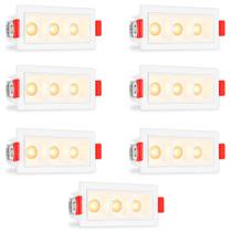 7 Spot Triplo Mini Led Embutir Downlight Micro 3000k Bet90