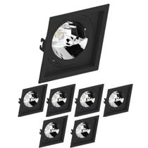 7 Spots Recuado Embutido Quadrado AR111 E27 Save Energy