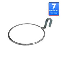 7 Suporte Anel Arco 13cm Encaixe Pallet, Treliça, Sem Vaso