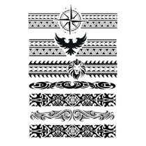 7 Tatuagens Temporaria Tribal Mod 1