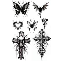 7 Tatuagens Temporarias Falsas Góticas