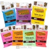 7 Tintas Em Pó Holy Party Rostinho Pintado