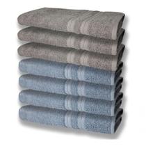 7 Toalhas Felpudas E Grossa 80x150 4 Azul 3 Cinza 7 Toalhas Felpudas E Grossa 80x150 4 Azul 3 Cinza