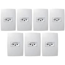 7 Tomadas C/ Placa 2p+t 20a 250v 4x2'' Branca Pialplus 7 Tomadas C/ Placa 2p+t 20a 250v 4x2'' Branca Pialplus