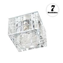 7 un Spot Cristal K9 Embutir Gesso Sanca 7cm AC974