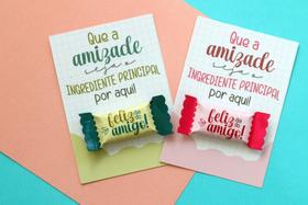 70 card com balinha dia do amigo, mimo para cliente, amigos, empresa, eventos especiais 70 card com balinha dia do amigo, mimo para cliente, amigos, empresa, eventos especiais