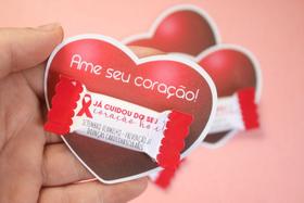 70 card com balinha setembro vermelho mimo para cliente, empresa, eventos