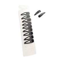 70 Presilhas De Cabelo Tic Tac preta pequena 3cm Infantil