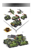 700 Pcs Blocos Montar Guerra Exército Super Tanque Avião