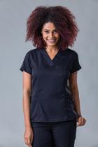 709 - Scrub Blusa Feminina com Decote V Plus Size