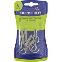 7222 gancho zincado 3,4x60 c bucha 06mm - bemfixa