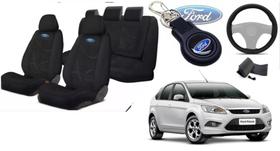 736Kit Premium Ford Focus 2010-2015:Capas, Volante, Chaveiro - Ferro Tech