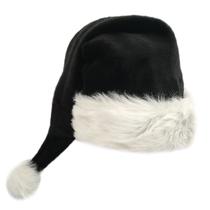 75cm Adulto Crianças Pretas Pelúcia Longa Chapéu de Natal Fantasia Pompom Santa Claus Cap Festa Props Presentes