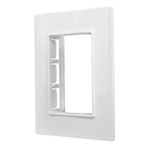 76100 Placa 4x2 3 Modulo Com Suporte Vivaz Ilumi 76100 Placa 4x2 3 Modulo Com Suporte Vivaz Ilumi