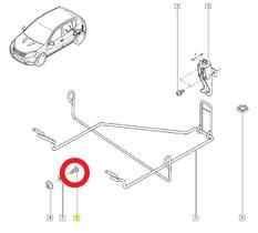 7703008192 - Parafuso Aço Suporte Roda Sandero Master Kangoo - SAFRANE / MEGANE I / SANDERO / KANGOO EXPRESS / MASTER II / GRAND SCENIC / MEGANE I SED