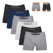 781 Kit 6 Cueca Boxer Box Zorba Sem Costura De Algodão 781