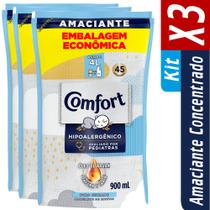 7891150054561 - kit com 3 amaciantes concentrado comfort intense puro cuiadado refil 900ml - 2x