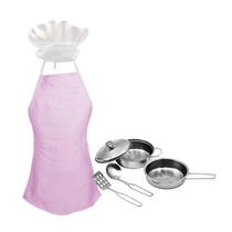 7pcs Chef Set Para Crianças Cozinha Cozinhar E Cozinhar Kits Dress Up Role Play Brinquedos