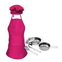 7pcs Chef Set Para Crianças Cozinha Cozinhar E Cozinhar Kits Dress Up Role Play Brinquedos