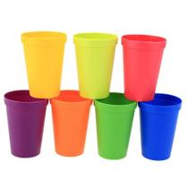 7Pcs Mug Plastic Cups Water Battle Picnic Travel Trendy Funny Portable Rainbow Suit Cup Party Kids Drink Cup Xícaras