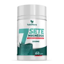 7Sete Magnésios Bisglicinato, Carbonato, Ascorbato, Taurato, Malato 60 Caps 500mg Tuttiflora 7Sete Magnésios Bisglicinato, Carbonato, Ascorbato, Taurato, Malato 60 Caps 500mg Tuttiflora