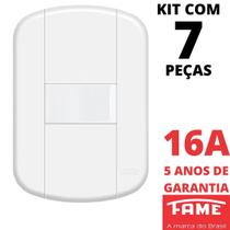 7un Interruptor Simples 16A Com Placa Blanc Mais FAME