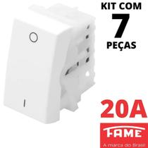 7un Módulo Interruptor Bipolar Simples 20A Modulare Evidence Blanc Mais FAME