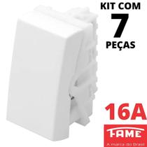 7un Módulo Interruptor Paralelo Three Way 16A Modulare Evidence Blanc Mais FAME