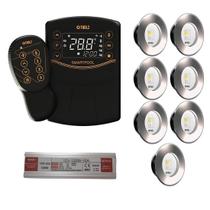 7x led slim 10w tholz + fonte 120w + smartpool