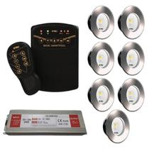 7x led slim rgb 20w tholz + fonte 180w + basic smartpool.