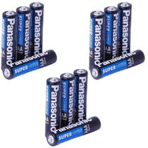 8, 12, ou 20 Pilhas AA ou AAA Comum ou Palito Panasonic Packs com 4 Unds Pequena Panasonic Monte o seu kit
