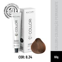 8.34 Coloração Louro Claro Dourado Cobre Mutari 60g